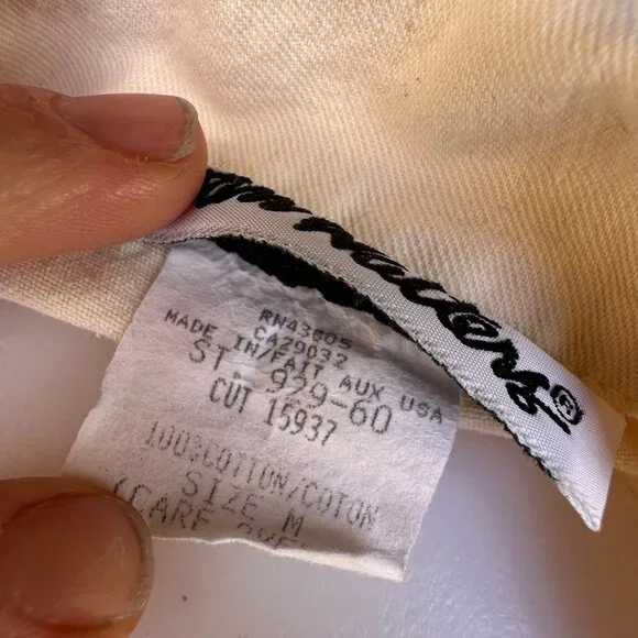 Vintage Joan Walter Lemon Creme Denim Vest Size M - Picture 6 of 9